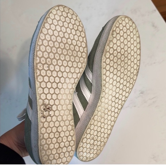 Adidas Women's Green and White Athletic Shoes - Picture 2 of 3
